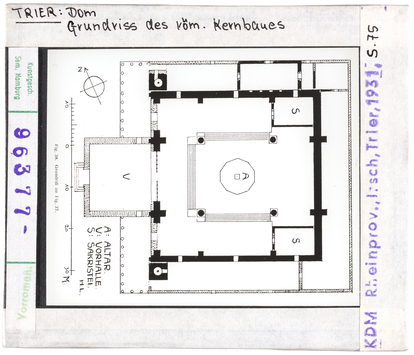 Vorschaubild Trier, Dom: Grundriss des römischen Kernbaus 